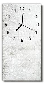 Skleněné hodiny vertikální Bílá stěna 30x60 cm
