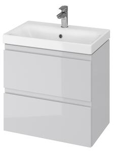Cersanit - SET skříňka + umyvadlo, šedý lesk, Moduo Slim 60, S801-226-DSM