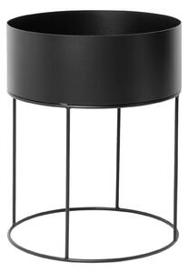 FERM LIVING Květináč Plant Box Round, Black