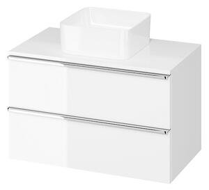 Cersanit - VIRGO závěsná skříňka pod umyvadlo s deskou 80cm, bílá-chrom, S522-026