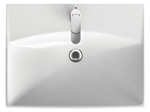 Koupelnová skříňka s umyvadlem CERSANIT - SET 803 LARA CITY 60 - OŘECH (S801-143-DSM)