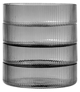 FERM LIVING Misky Ripple, Smoked Grey, sada 4 kusů