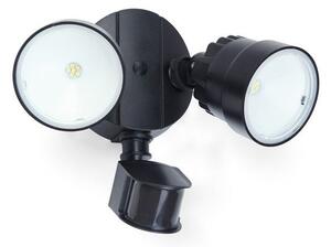 LUTEC 7622104330 SHRIMP II nástěnné LED svítidlo 12W 5000K IP54 černá se senzorem