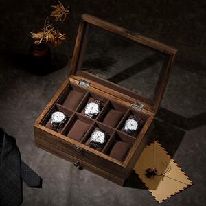 Vasagle Hodinková krabička s víčkem na prsteny, náramky a náhrdelníky