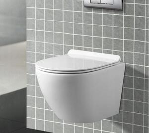 Mexen LENA Rimless, závěsná WC mísa se sedátkem + bidet, bílá, 30224000+35224800
