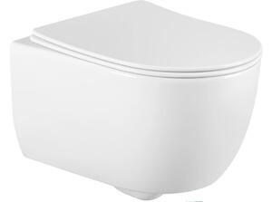 Mexen Carmen Rimless, závěsná WC mísa se sedátkem + bidet, bílá, 30880400+35884900
