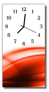 Skleněné hodiny vertikální Oranžová grafika 30x60 cm