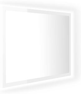 LED koupelnové zrcadlo bílé vysoký lesk 60x8,5x37 cm akrylové