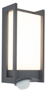 LUTEC 5193002118 QUBO nástěnné LED svítidlo 14W 3000K IP54 tmavá šedá se senzorem