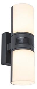 LUTEC 5198102118 CYRA nástěnné LED svítidlo 16,5W 3000K IP54 tmavá šedá se senzorem