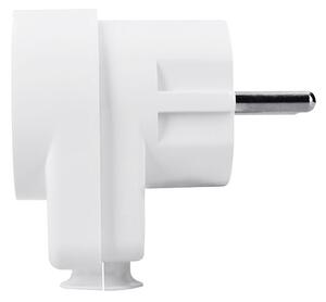 SOLIGHT Zástrčka lomená, s průběžnou zásuvkou, IP20, bílá