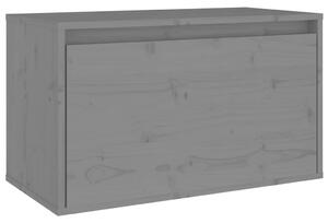 Nástěnná skříňka šedá 60 x 30 x 35 cm masivní borové dřevo