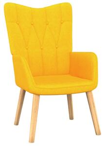 Relaxační židle hořčicově žlutá textil
