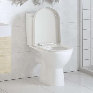 Bílé WC sedátko s pomalým sklápěním čtvercové 141763