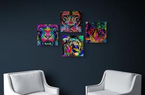 Set obrazů zvířata v pop art stylu - 4x 40x40 cm