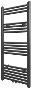 Černý žebříkový radiátor na ručníky rovný ústřední topení 500x1160 mm 141907