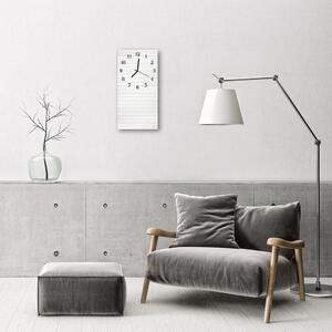 Skleněné hodiny vertikální  Umění Bílé dřevo 30x60 cm