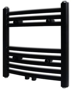 Černý žebříkový radiátor obloukový ústřední topení 480 x 480 mm 141912
