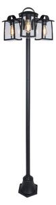 LUTEC 7273606012 KELSEY venkovní zahradní sloupek E27 3x40W IP44 matná černá