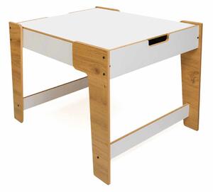 Dětský stolek Pidili 2 (bílá + naturální). Akce -20%