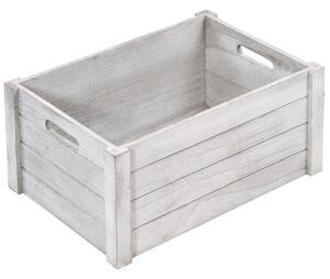 Úložný box 40,5 x 30,5 x 20 cm, topolová překližka, antická bílá KESPER 66452