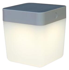 LUTEC 6908001337 TABLE CUBE solární stolní LED svítidlo 1W 3000K IP44 světla šedá