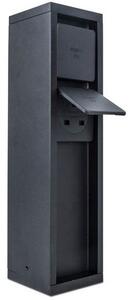 9702201012 LUTEC MAINS venkovní zásuvková skříňka 3500W černá IP54 (německý typ s bočním uzemněním)