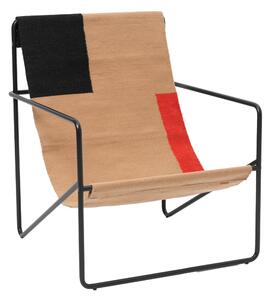 FERM LIVING Křeslo Desert Lounge, Black / Block