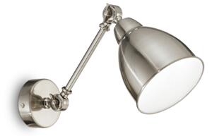 Nástěnné svítidlo Ideal lux 016399 NEWTON AP1 NICKEL 1xE27 60W
