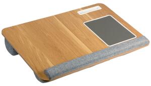 Podložka pod notebook 54,5 x 35,5 x 9,5 cm, dřevěná, přírodní/šedá KESPER 77623