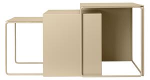 FERM LIVING Sada odkládacích stolků Cluster, 3 kusy, Cashmere