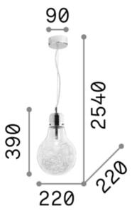 Závěsné svítidlo Ideal lux 033679 LUCE MAX SP1 SMALL 1xE27 60W