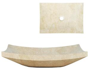 Umyvadlo 50 x 35 x 12 cm mramor krémové 142765