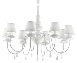 Závěsné svítidlo / Luster Ideal lux 035574 BLANCHE SP8 BIANCO 8xE14 40W