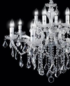 Závěsné svítidlo / Luster Ideal lux 035604 FLORIAN SP12 CROMO 12xE14 40W