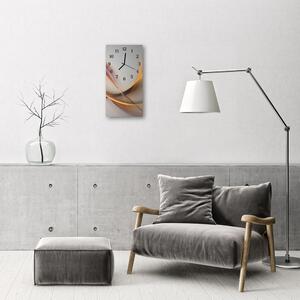 Nástěnné hodiny vertikální Art abstrakce umělecká díla béžová 30x60 cm