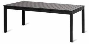 Grande Lungo XXL Zahradní rozkládací stůl 200/260 x 90 cm, hliník/artwood, černý NOELA 34570522