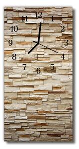 Nástěnné hodiny vertikální Dekorativní béžové kameny 30x60 cm