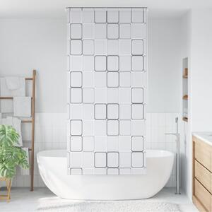 Sprchová roleta 80 x 240 cm čtvercový vzor 142847