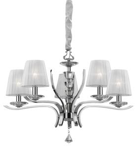 Závěsné svítidlo / Luster Ideal lux 066448 PEGASO SP5 BIANCO 5xE14 40W