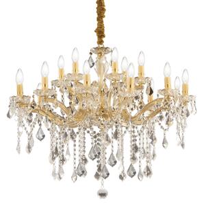 Závěsné svítidlo / Luster Ideal lux 075181 FLORIAN SP18 ORO 18xE14 40W zlato