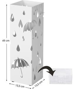 Bílý stojan na deštníky SAFFA