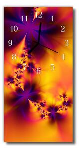 Nástěnné hodiny vertikální  Květy barevné abstrakce 30x60 cm