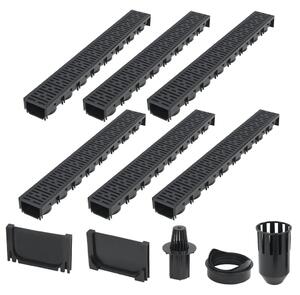 Odtokové kanály 6 ks plast 6 m 142880