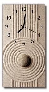Nástěnné hodiny vertikální Přírodní kameny pískově béžové 30x60 cm
