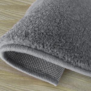 Jednobarevný kulatý koberec šedé barvy Šířka: 100 cm | Délka: 100 cm