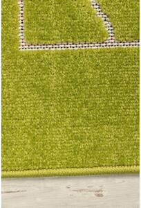 Dětský kusový koberec Na hřišti zelený 100x150cm