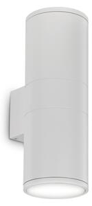 Exteriérové ​​nástěnné svítidlo Ideal lux 092300 GUN AP2 BIG BIANCO 2xE27 60W IP54 IP54