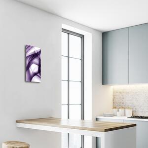 Nástěnné hodiny vertikální Umění fialová abstrakce 30x60 cm