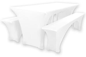 Elastický potah pro pivní set 180x50cm barva Bílá